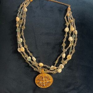 Elegant mediterranean, blue multi strand necklace, Avon Necklace